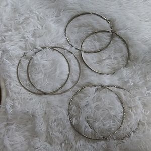 Oversized hoop earrings